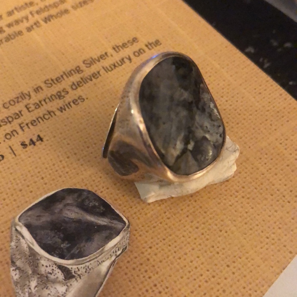 Silpada Sterling Silver Wavy Feldspar Ring